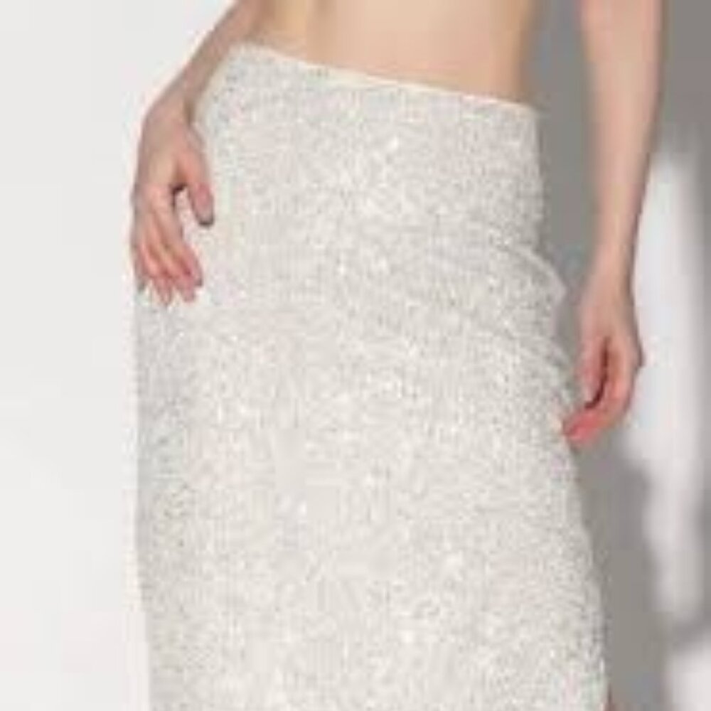 37 -NWT-WALTER BAKER CRISTA ICE SEQUIN SKIRT - Picture 2 of 6